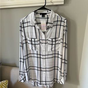 NWT Sanctuary Boyfriend for Life Plaid Button Down Shirt Size S